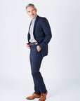 Delph Tailored Fit Navy Suit