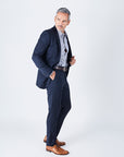 Delph Tailored Fit Navy Suit