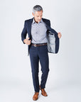 Delph Tailored Fit Navy Suit