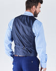 Suit 6 Plain Slim Fit Navy Suit Waistcoat