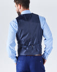 Suit 6 Plain Slim Fit Navy Suit Waistcoat