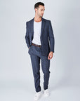 Suit 8 Plain Slim Fit Navy Suit Jacket