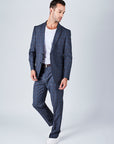Suit 8 Plain Slim Fit Navy Suit Jacket