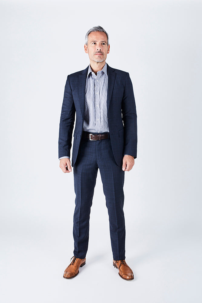 Delph Tailored Fit Navy Suit