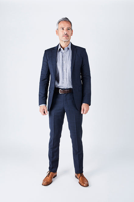 Delph Tailored Fit Navy Suit