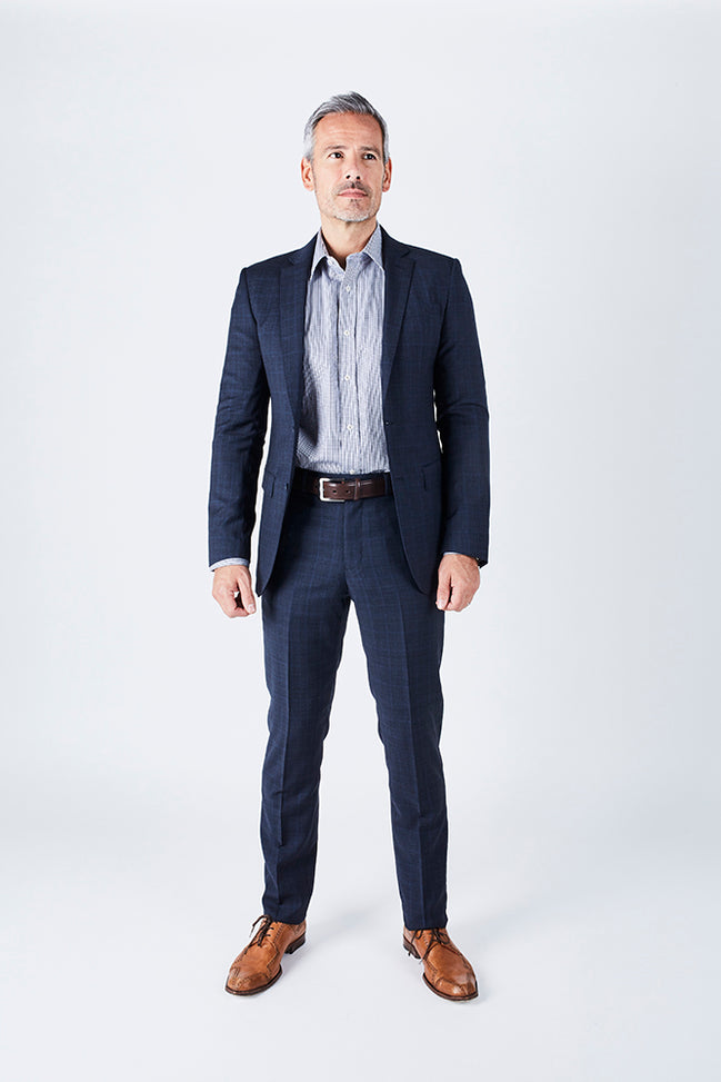 Delph Tailored Fit Navy Suit
