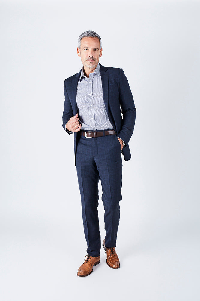 Delph Tailored Fit Navy Suit