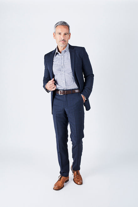 Delph Tailored Fit Navy Suit