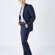 Delph Tailored Fit Navy Suit