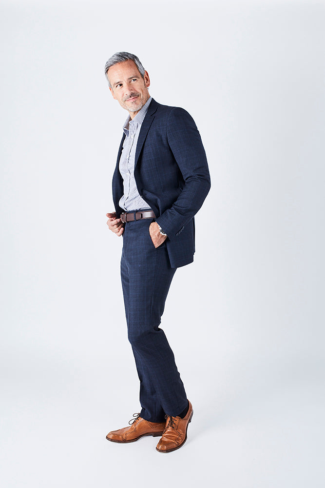 Delph Tailored Fit Navy Suit
