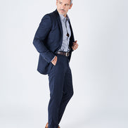 Delph Tailored Fit Navy Suit
