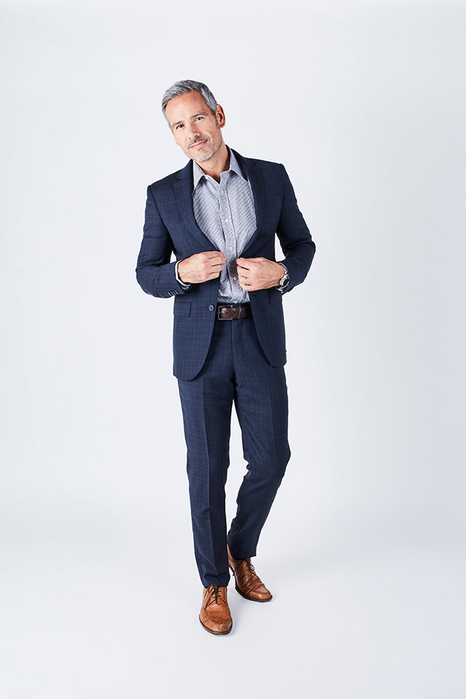 Delph Tailored Fit Navy Suit