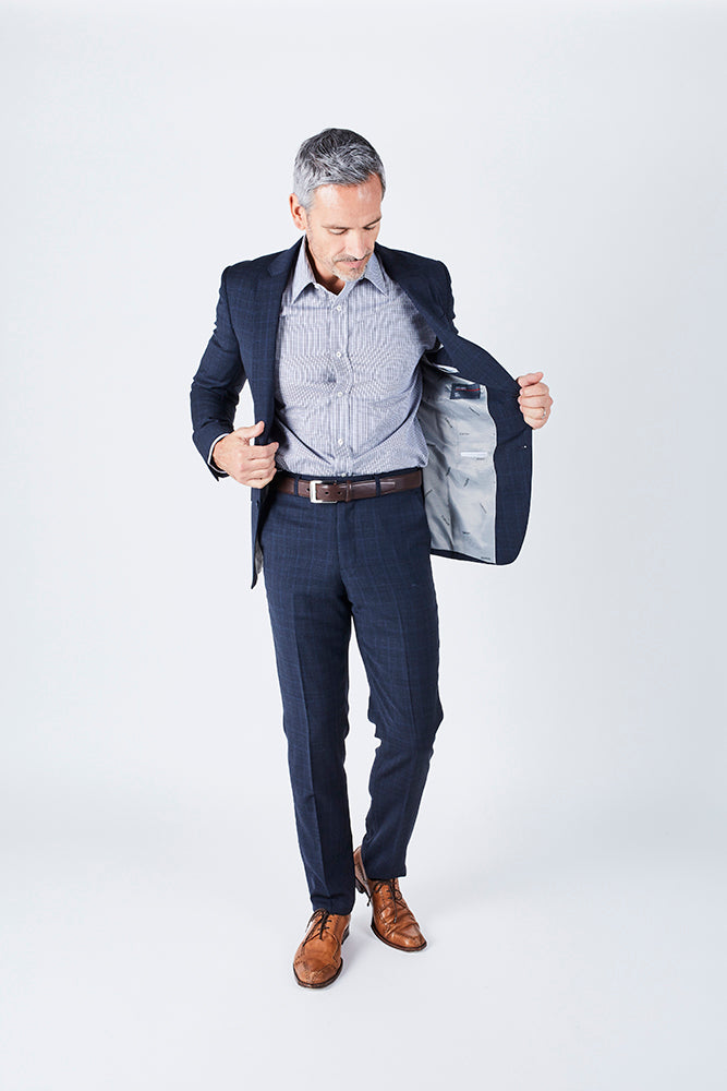 Delph Tailored Fit Navy Suit