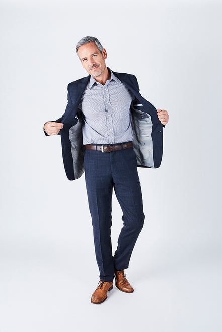 Delph Tailored Fit Navy Suit