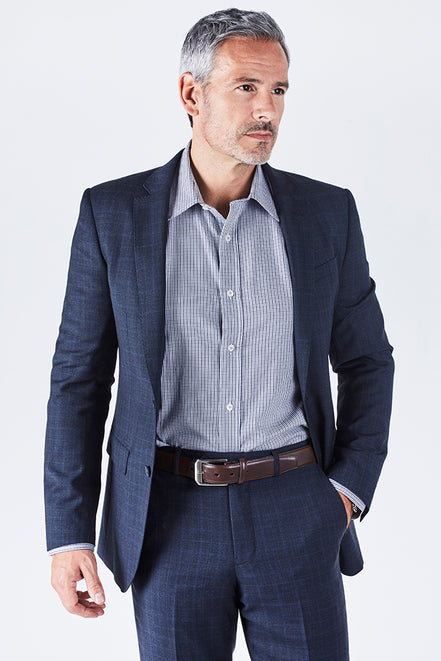 Delph Tailored Fit Navy Suit