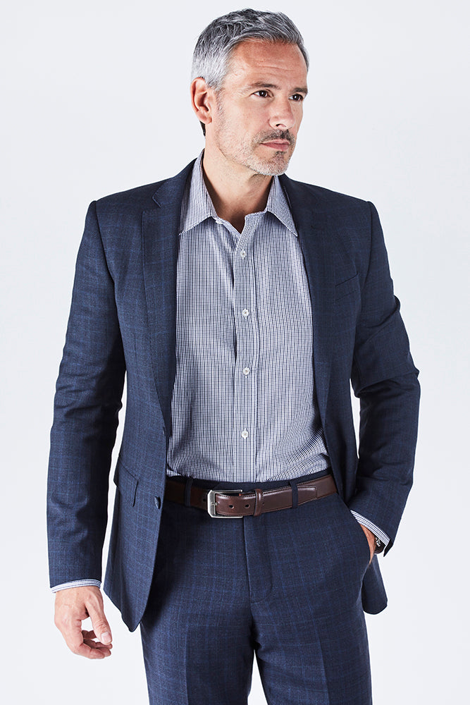 Delph Tailored Fit Navy Suit