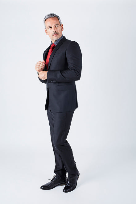Harry Tailored Fit Black Suit