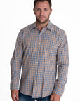 Brown / Blue Checked Shirt
