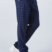 Suit 10 Plain Slim Fit Dark Navy Checked Suit Trousers