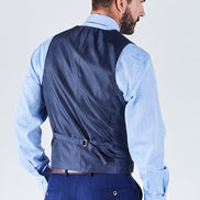 Suit 6 Plain Slim Fit Navy Suit Waistcoat