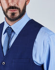 Suit 6 Plain Slim Fit Navy Suit Waistcoat