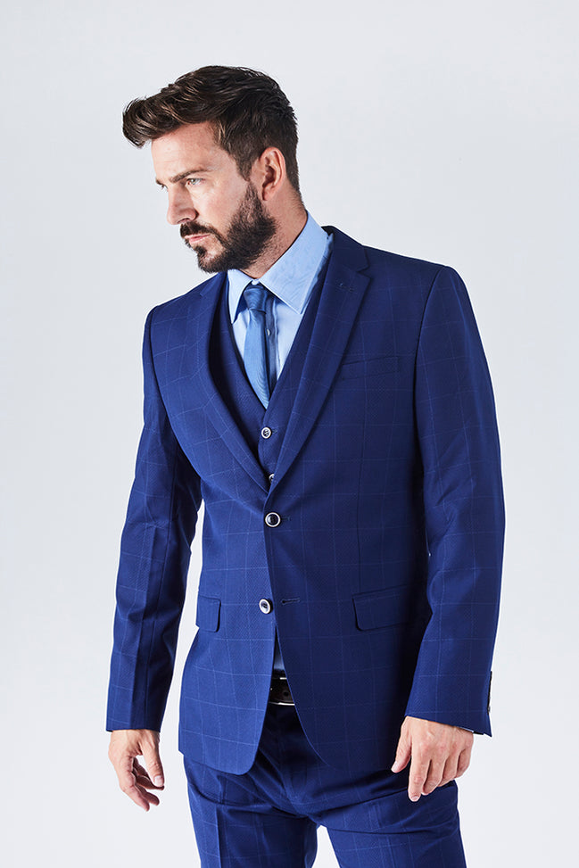 Suit 6 Plain Slim Fit Navy Suit Jacket