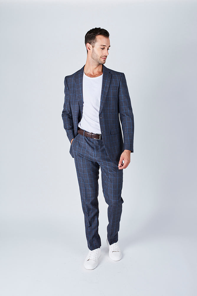 Suit 8 Plain Slim Fit Navy Suit Jacket