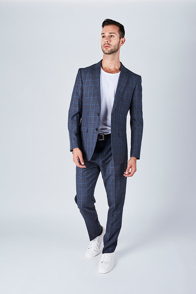 Suit 8 Plain Slim Fit Navy Suit Jacket