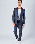 Suit 8 Plain Slim Fit Navy Suit Jacket