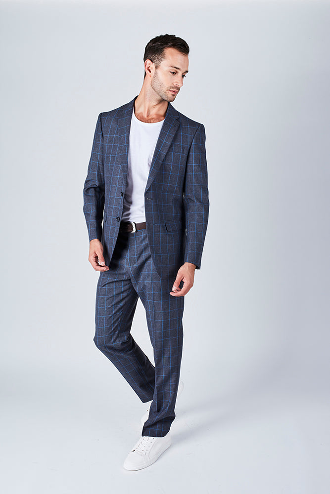 Suit 8 Plain Slim Fit Navy Suit Jacket