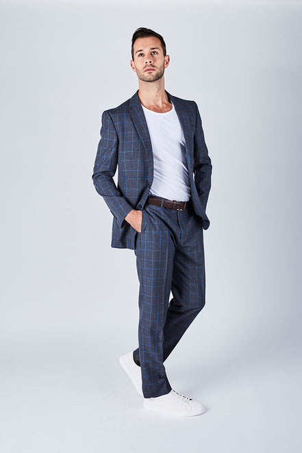 Suit 8 Plain Slim Fit Navy Suit Jacket