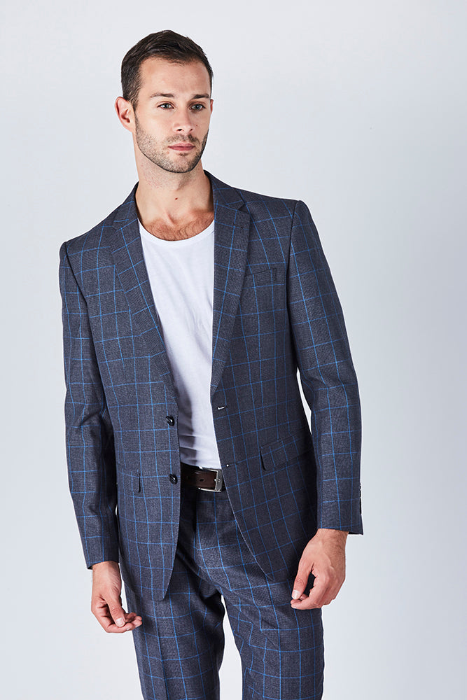 Suit 8 Plain Slim Fit Navy Suit Jacket