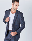 Suit 8 Plain Slim Fit Navy Suit Jacket