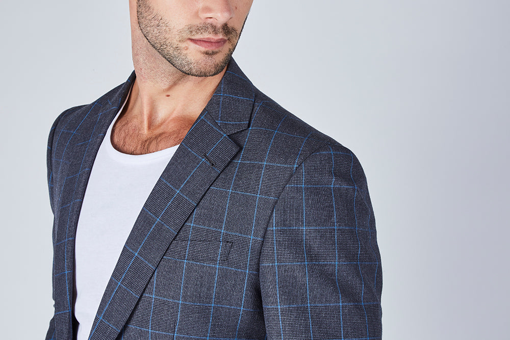 Suit 8 Plain Slim Fit Navy Suit Jacket