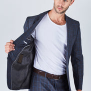 Suit 8 Plain Slim Fit Navy Suit Jacket